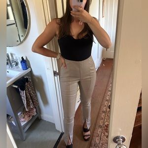 Forever 21 Tan Faux Leather Pants